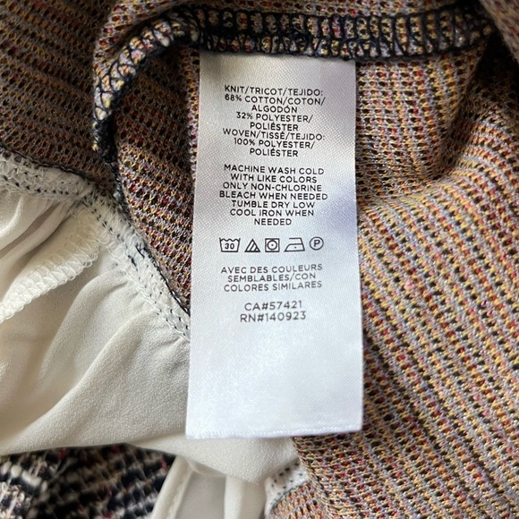 Loft Tweed Contrast Cotton Blend Pullover Top - Picture 7 of 7